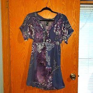 GUESS LOS ANGELES Short sleeved floral mini dress